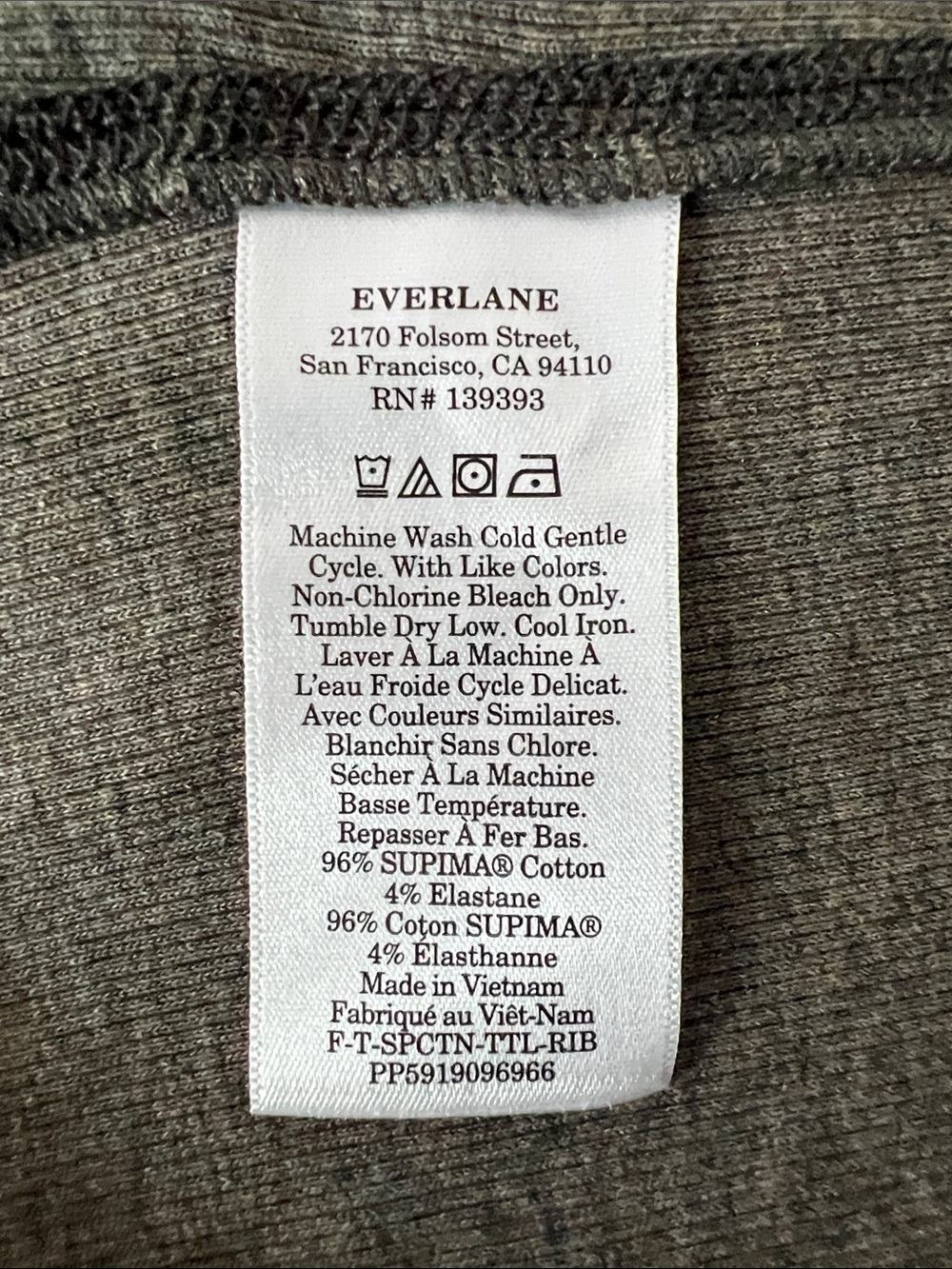 New Everlane The Luxe Rib Turtleneck in Washed Heathered Fatigue Size XL - Picture 7 of 11